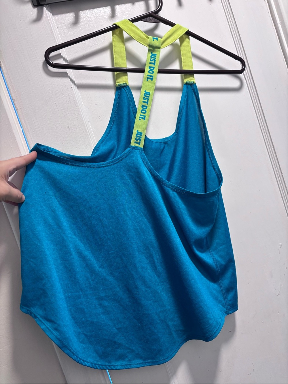 Nike Teal Tank with Neon Yellow Straps - Women - Picture 4 of 4